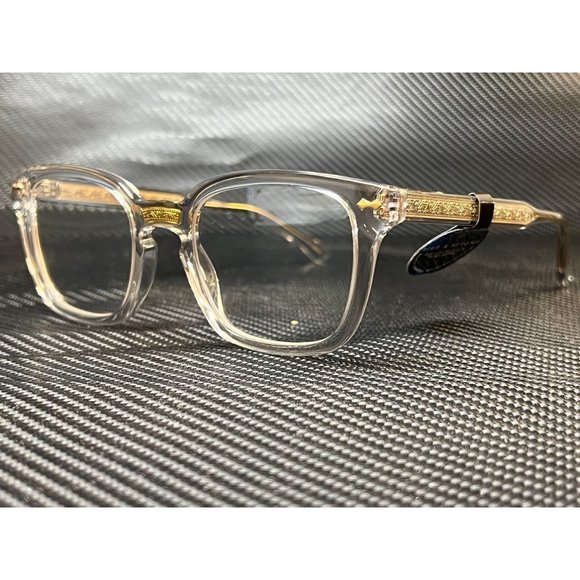 Gucci Unisex 50mm Gold Trim Transparent Eyeglasses - Picture 1 of 4